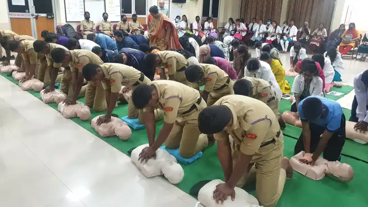 CPR training session photos Jagruti Degree and PG College