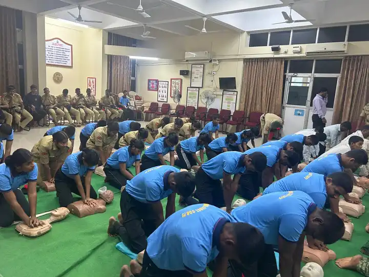 CPR training session photos Jagruti Degree and PG College