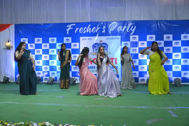 Jagruti Degree and PG College freshers party best degree hyderabad