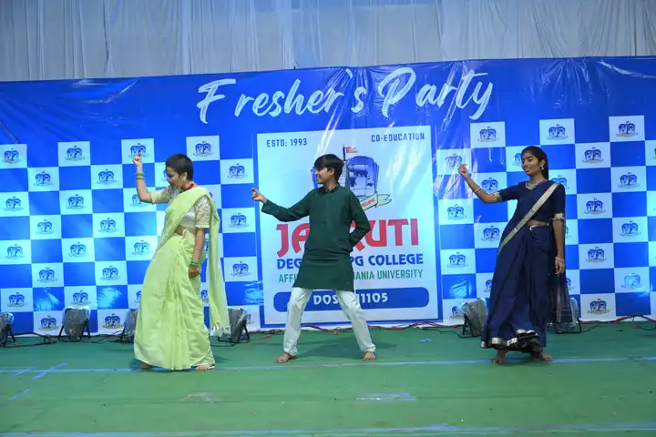 Jagruti Degree and PG College freshers party best degree hyderabad