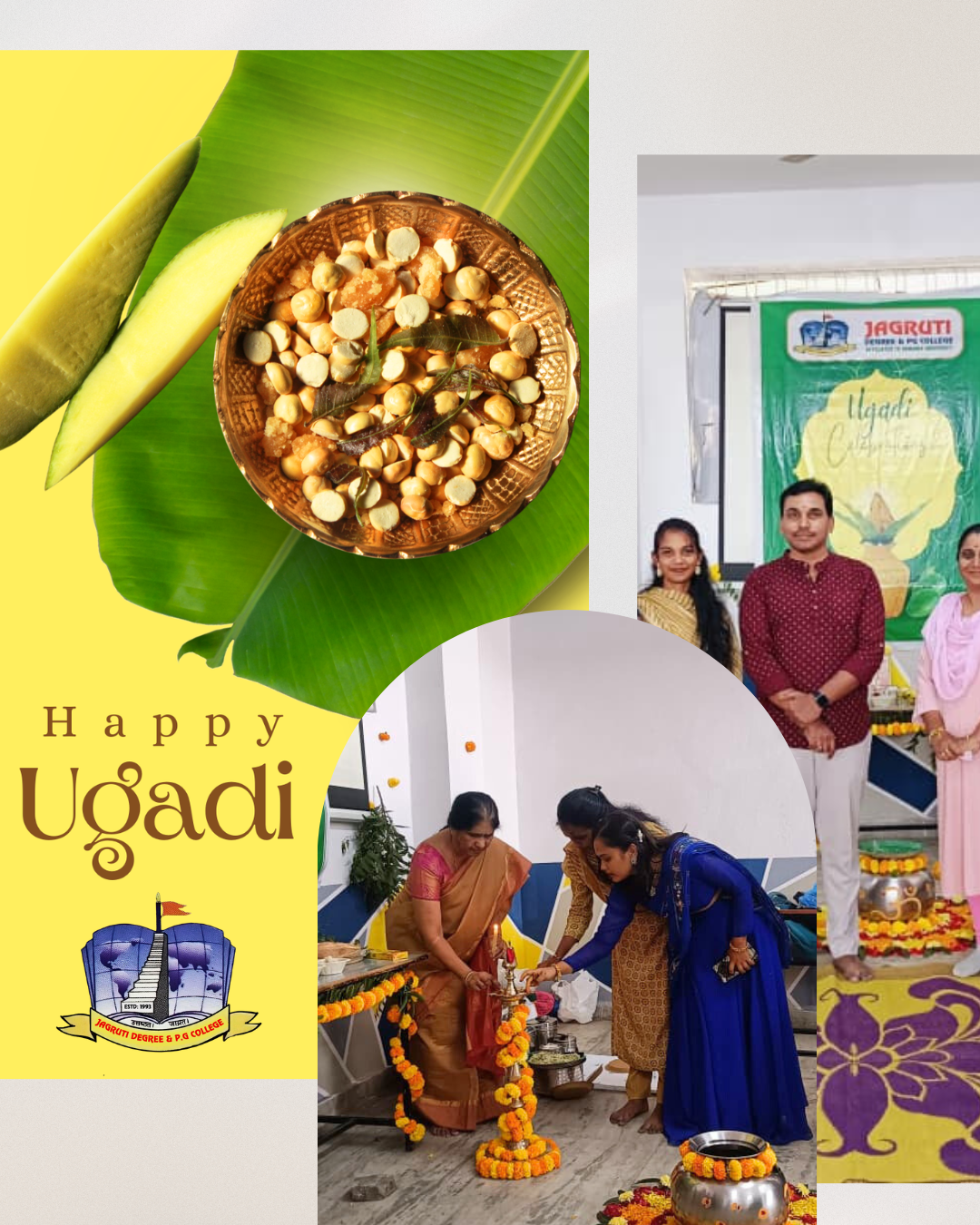 Ugadi celebrations at Jagruti Degree and PG College